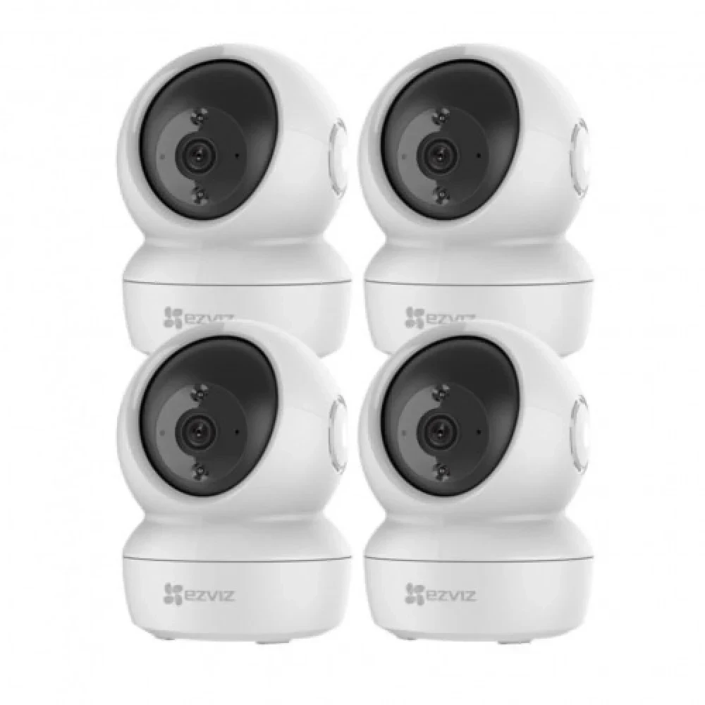 4 كاميرا مراقبة واي فاي Ezviz h6c + ذاكره 64جيجا + التركيب