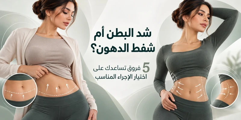 شد البطن أم شفط الدهون؟ 5 فروق تساعدك على اختيار الإجراء المناسب